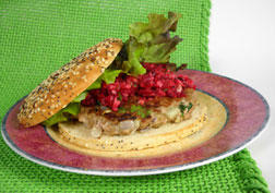 Cranberry Chia Relish Topped Turkey Thanksgiving Burger