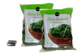 Spinach & Cookie Calorie Comparison Photo