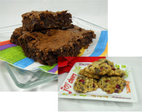 Chia Egg Free Brownies & Pom-Chip Holiday Cookies